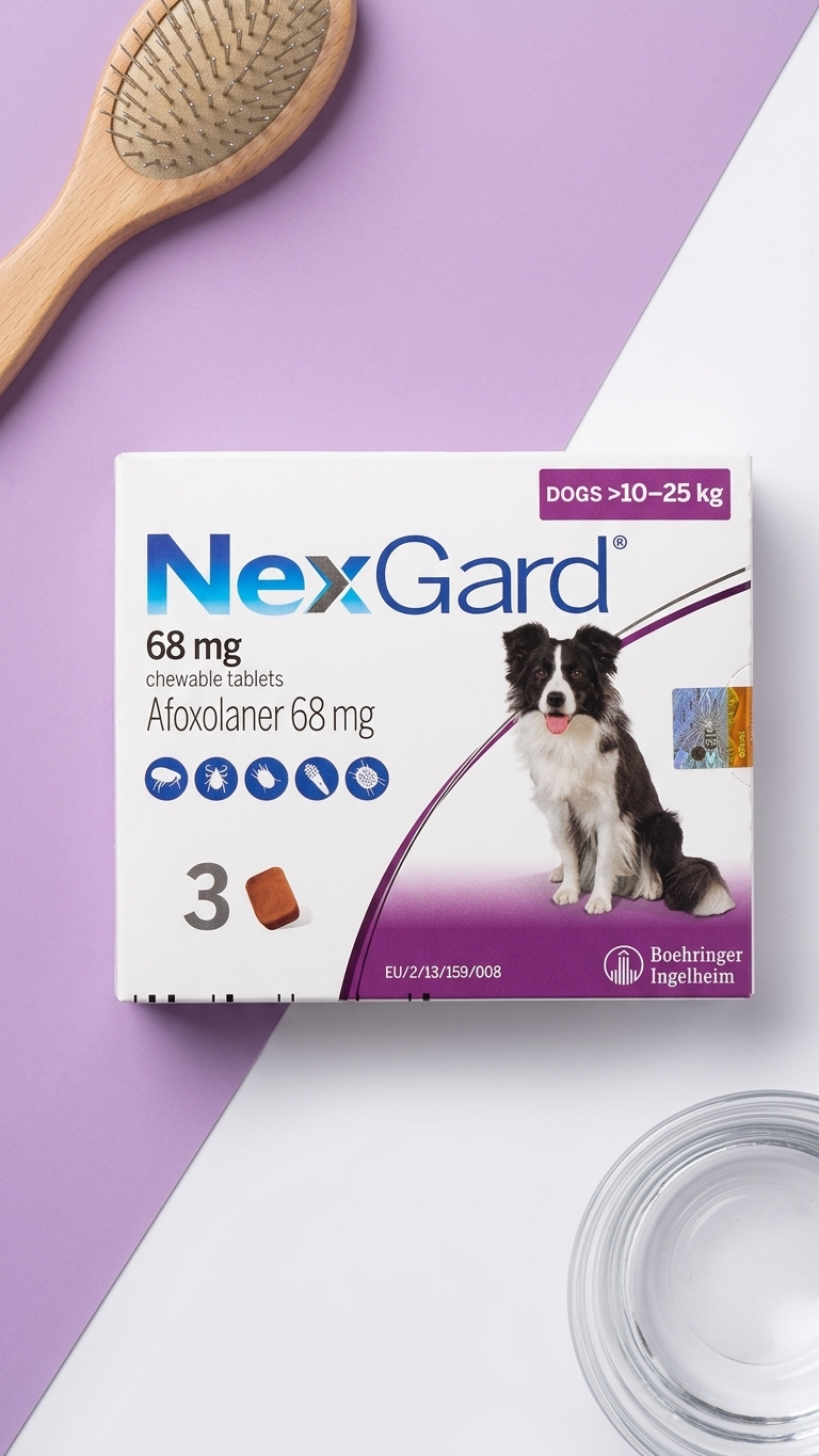 NexGard Chewable Tablets for Medium Dogs (10–25 kg) - 68 mg Afoxolaner
