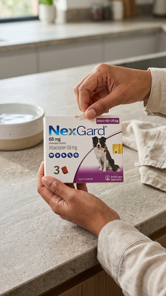 NexGard Chewable Tablets for Medium Dogs (10–25 kg) - 68 mg Afoxolaner