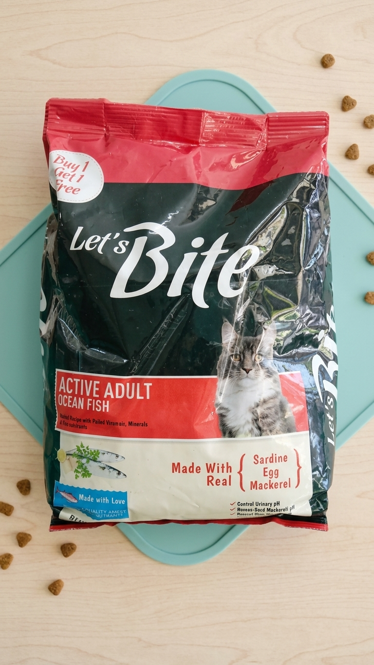 Let's Bite Active Adult Ocean Fish Dry Cat Food - 800g