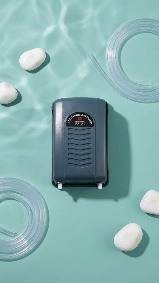 Aqua Spring AP-203 Single Outlet Aquarium Air Pump - High-Efficiency Oxygenator