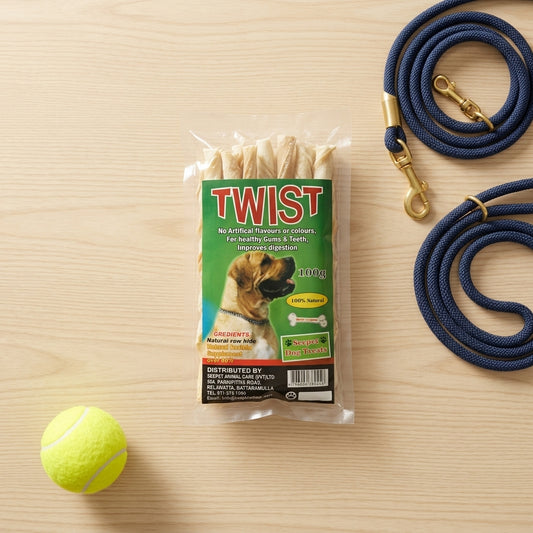 Seepet Twist Natural Rawhide Dog Treats - 100g