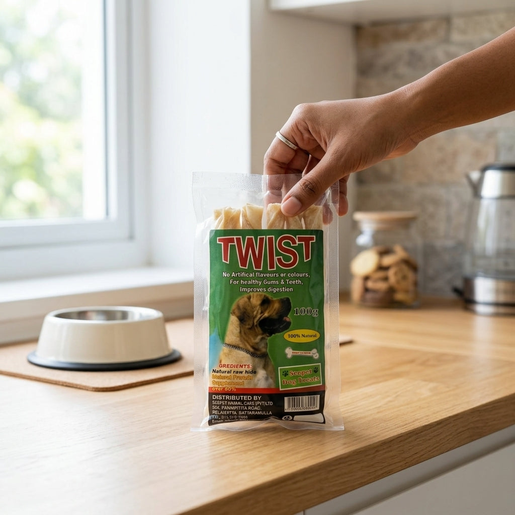 Seepet Twist Natural Rawhide Dog Treats - 100g