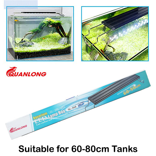 Quanlong QL-80S Slim LED Aquarium Light - High-Efficiency Extendable Lamp