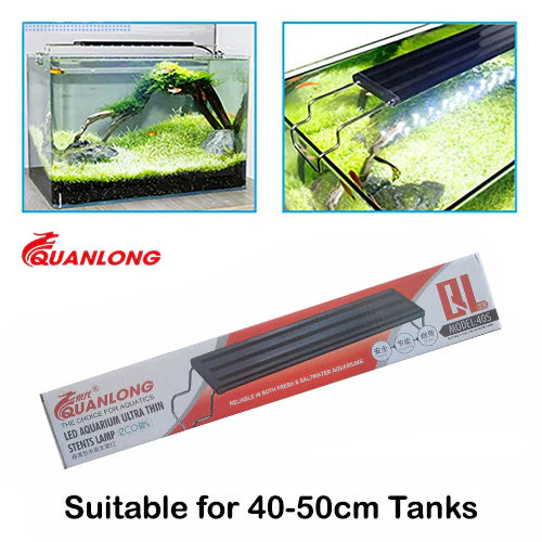 Quanlong QL-40S Slim LED Aquarium Light - High-Efficiency Extendable Lamp