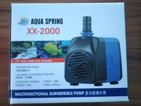 Aqua Spring XX-2000 High-Performance Submersible Water Pump - Multi-Purpose Circulation Pump