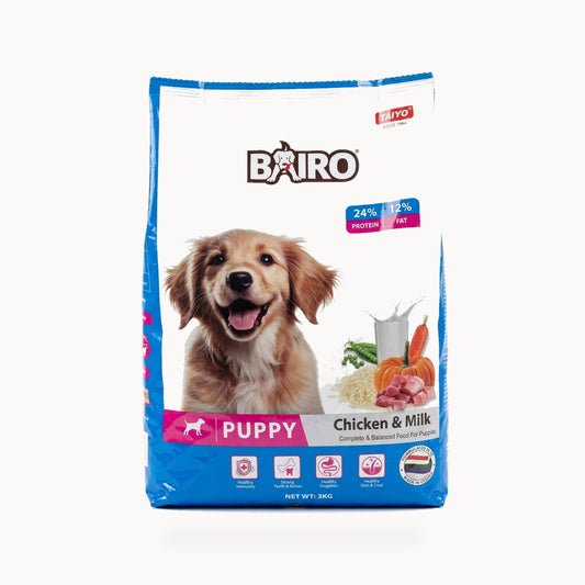 Bairo Puppy Chicken & Milk Dry Dog Food - 3kg – standardized square product image