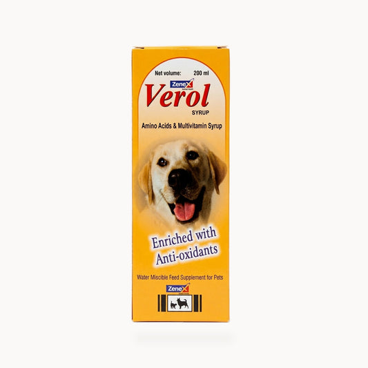 Zenex Verol Amino Acid & Multivitamin Syrup for Dogs & Cats - 200ml – standardized square product image