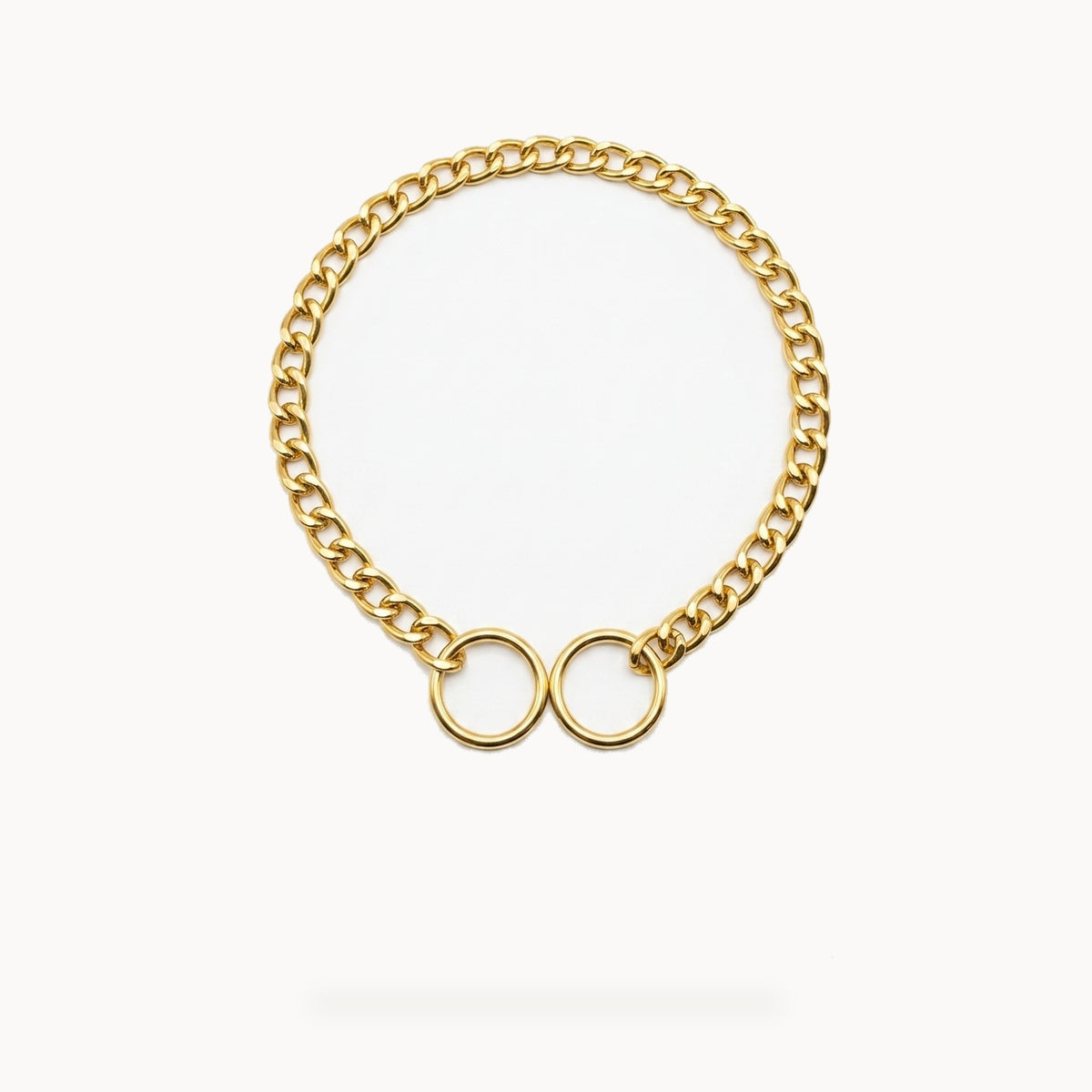 Gold Chain Link Dog Choker Collar - 40cm – standardized square product image