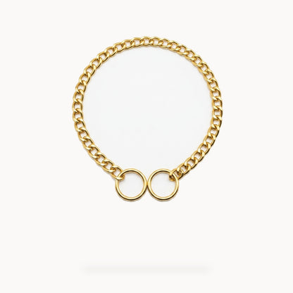 Gold Chain Link Dog Choker Collar - 40cm – standardized square product image