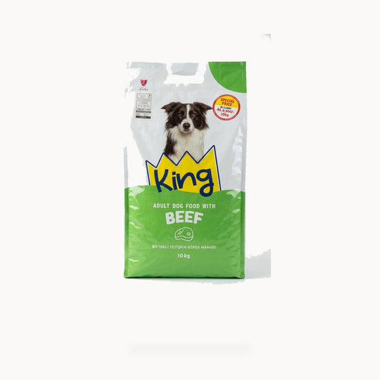 King Adult Dog Food with Beef - 10 kg – standardized square product image