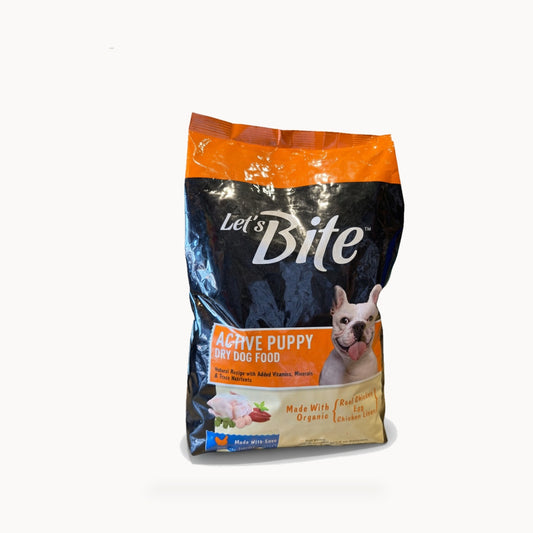 Let's Bite Active Puppy Dry Dog Food - 1.2kg – standardized square product image