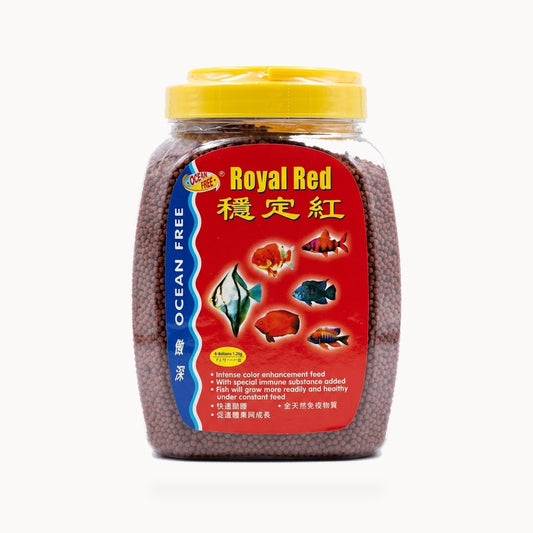 Ocean Free Royal Red Flowerhorn Pellets - Superior Color & Luster Formula - 6mm/600g – standardized square product image