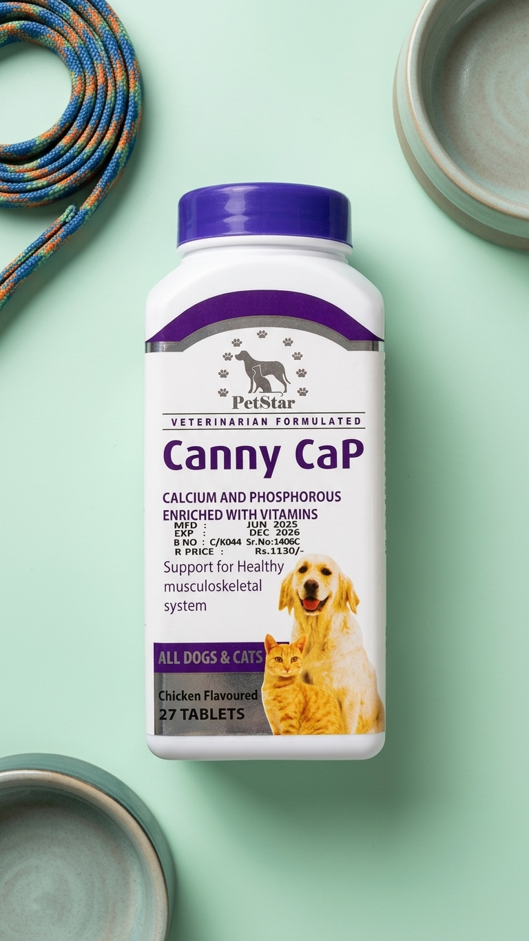 PetStar Canny CaP - Calcium & Phosphorus Supplement for Dogs & Cats