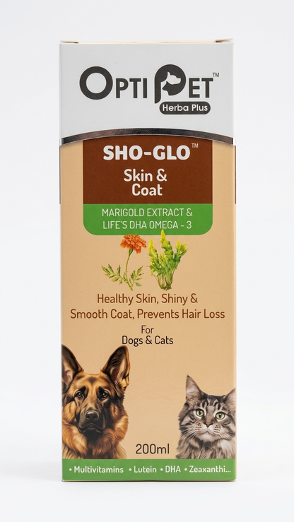 OptiPet Herba Plus SHO-GLO Skin & Coat Supplement - 200ml