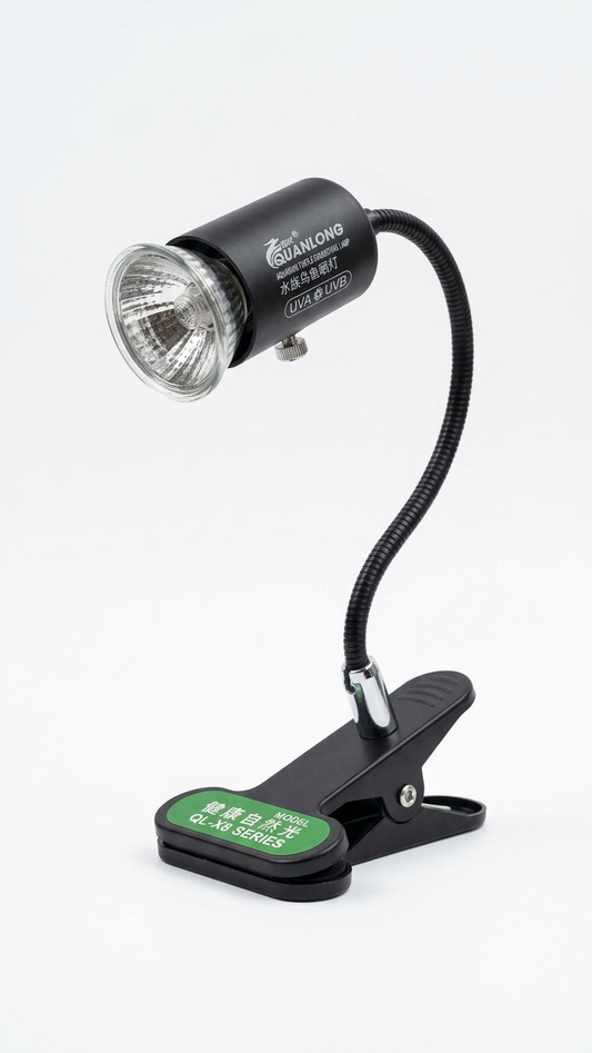 Quanlong QL-X8 UVA+UVB Reptile & Turtle Clip Light - Full Spectrum Solar Simulation