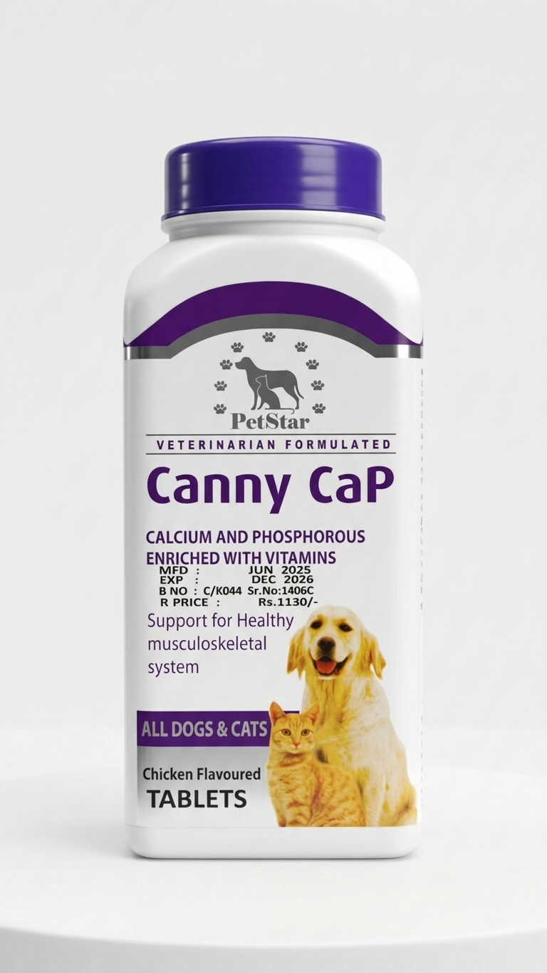 PetStar Canny CaP - Calcium & Phosphorus Supplement for Dogs & Cats