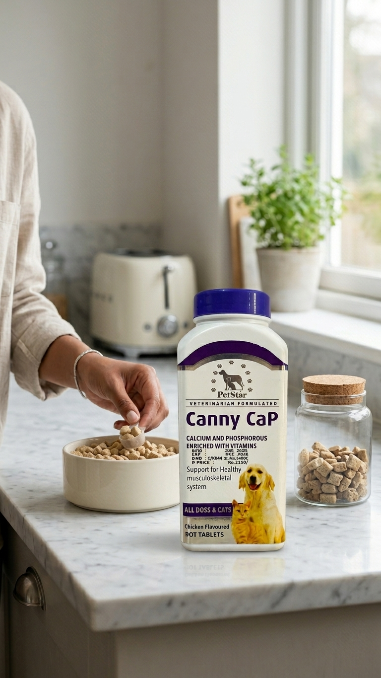 PetStar Canny CaP - Calcium & Phosphorus Supplement for Dogs & Cats