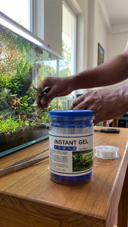 Aquarium Instant Gel Plant Glue - Cyanoacrylate Adhesive for Aquascaping - 1pc