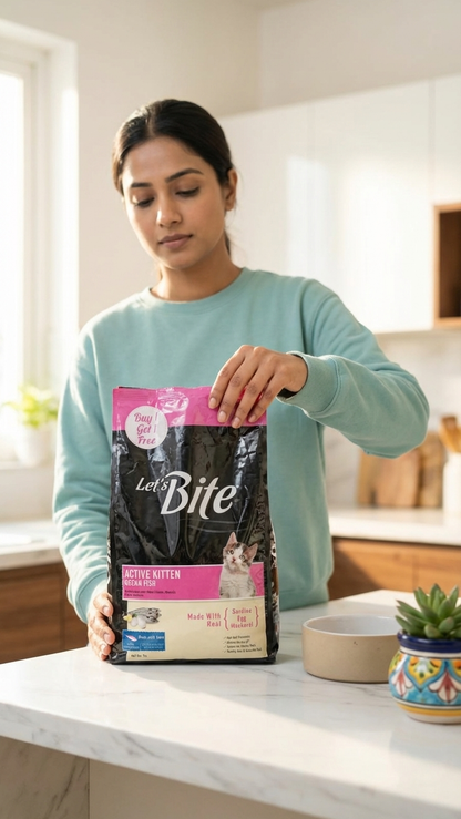 Let's Bite Active Kitten Ocean Fish Dry Cat Food - 400g