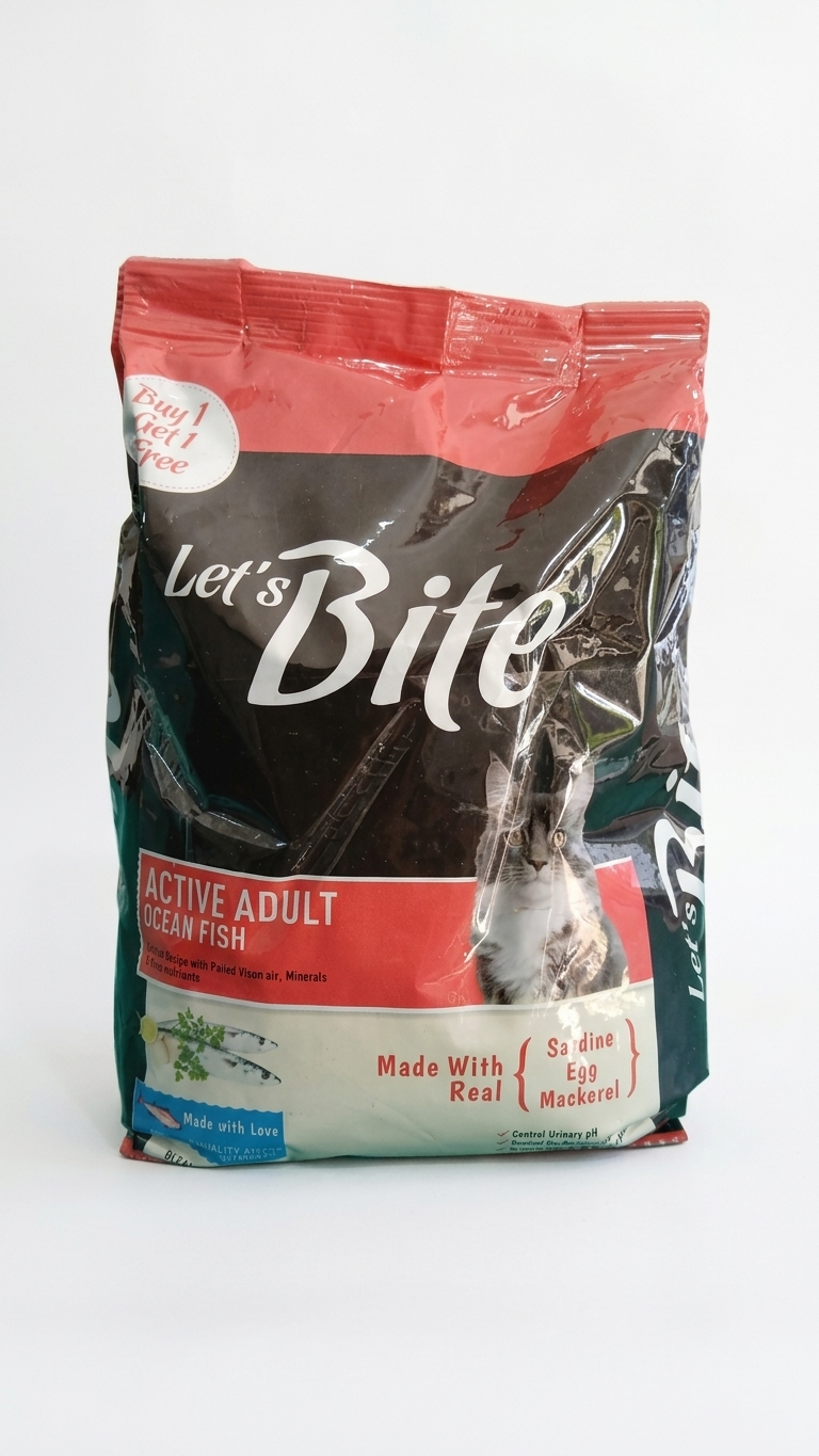 Let's Bite Active Adult Ocean Fish Dry Cat Food - 800g