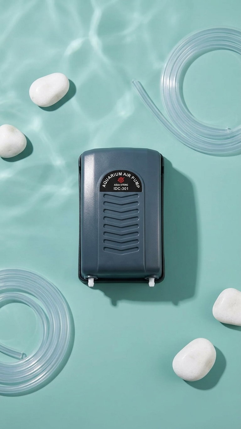 Aqua Spring AP-203 Single Outlet Aquarium Air Pump - High-Efficiency Oxygenator