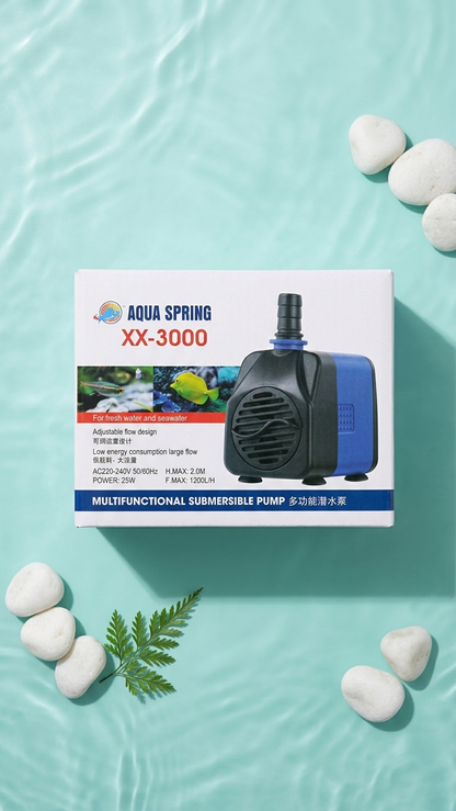 Aqua Spring XX-3000 High-Performance Submersible Water Pump - Multi-Purpose Circulation Pump