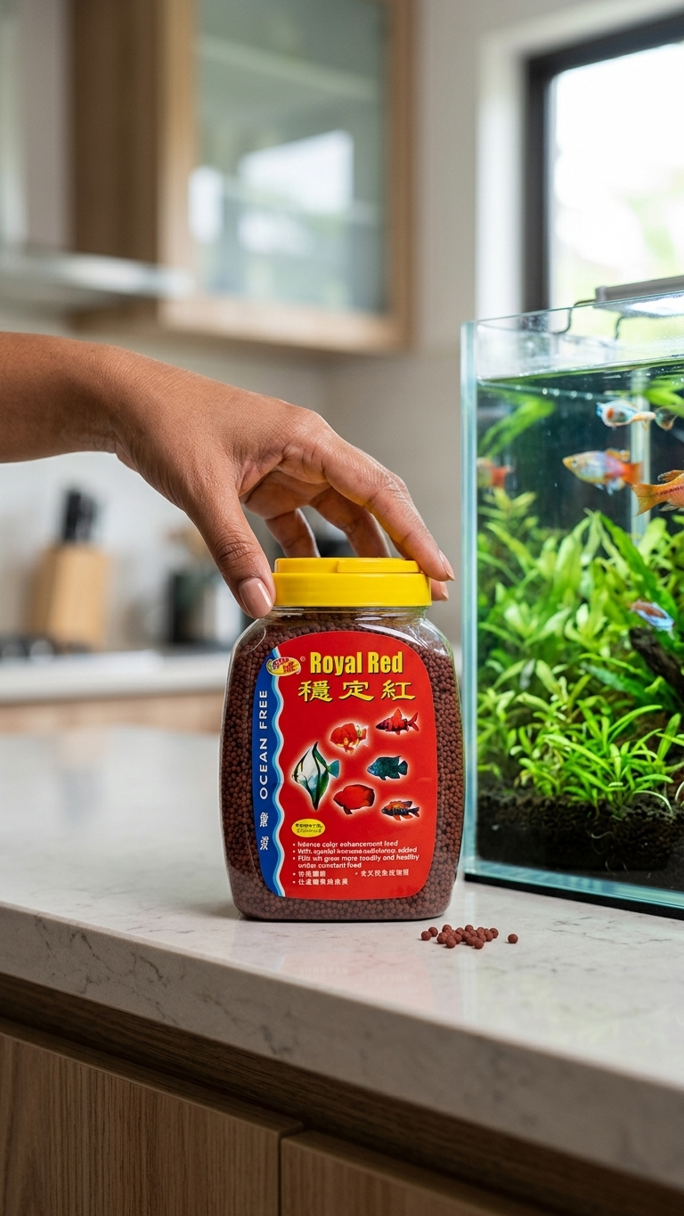 Ocean Free Royal Red Flowerhorn Pellets - Superior Color & Luster Formula - 6mm/600g