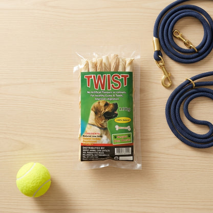 Seepet Twist Natural Rawhide Dog Treats - 100g