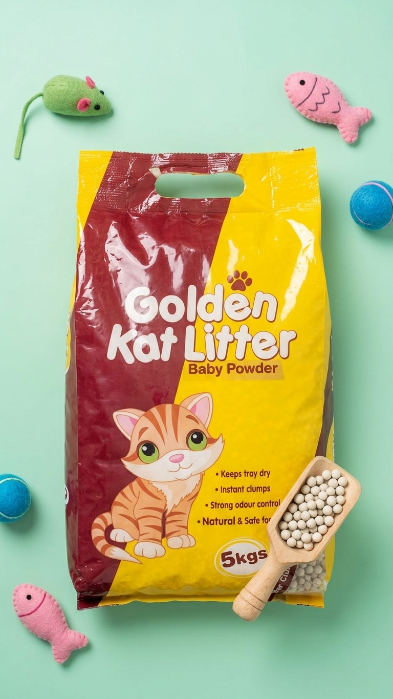 Golden Kat Litter Baby Powder Scent Clumping Cat Litter