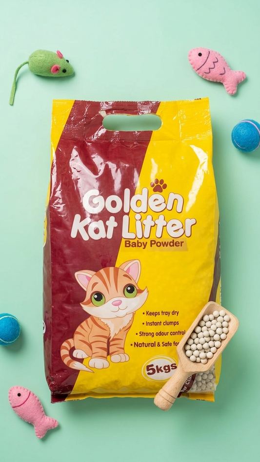 Golden Kat Litter Baby Powder Scent Clumping Cat Litter