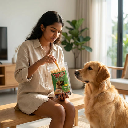 Seepet Twist Natural Rawhide Dog Treats - 100g
