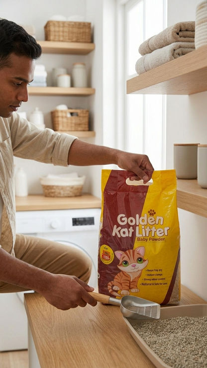 Golden Kat Litter Baby Powder Scent Clumping Cat Litter