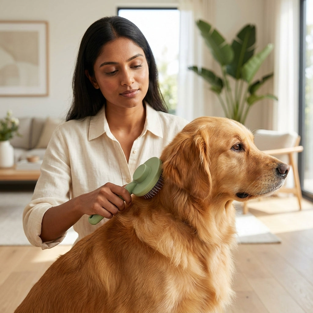 Self-Cleaning Pet Grooming Brush