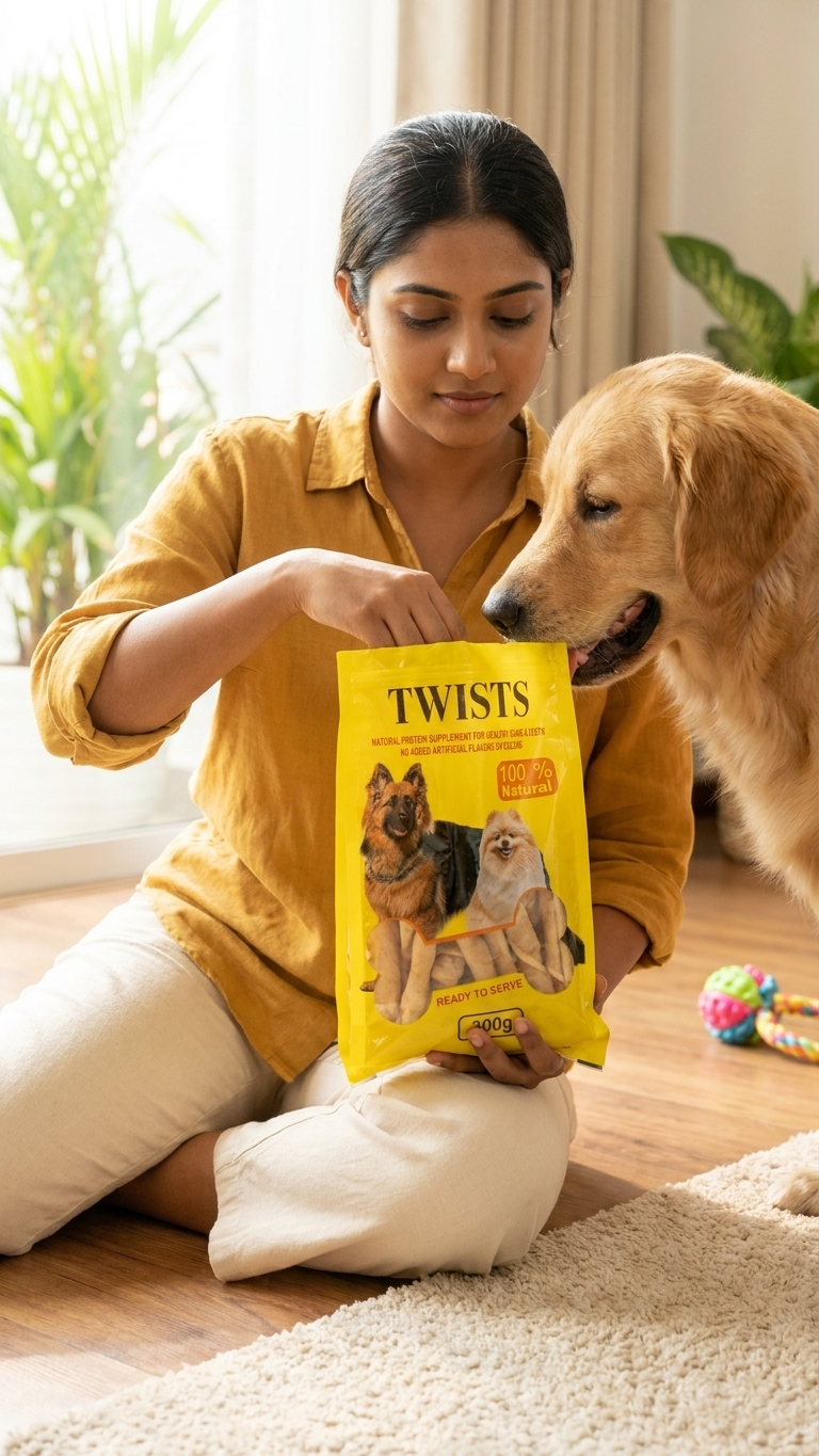 Seepet 100% Natural Rawhide Twists Dog Treats - 300g