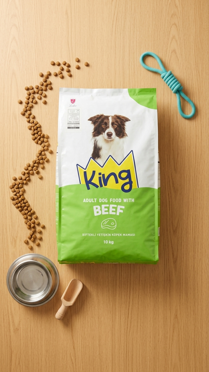 King Adult Dog Food with Beef - 10 kg