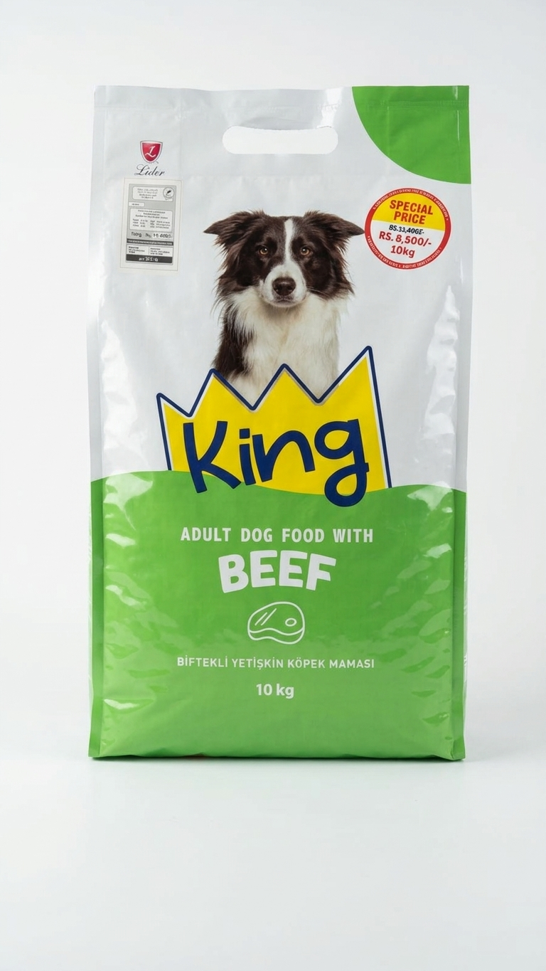 King Adult Dog Food with Beef - 10 kg