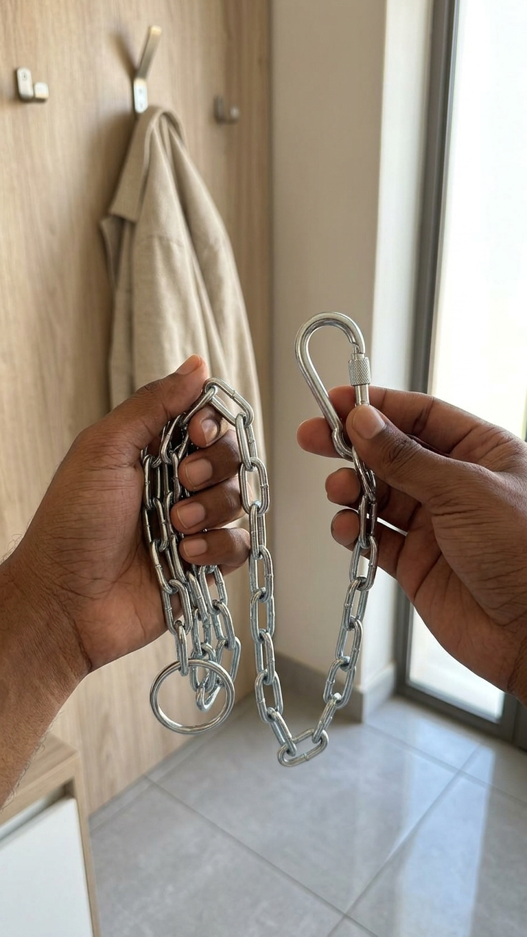 Heavy-Duty Metal Chain Dog Leash & Tie-Out Chain - 5.5 ft
