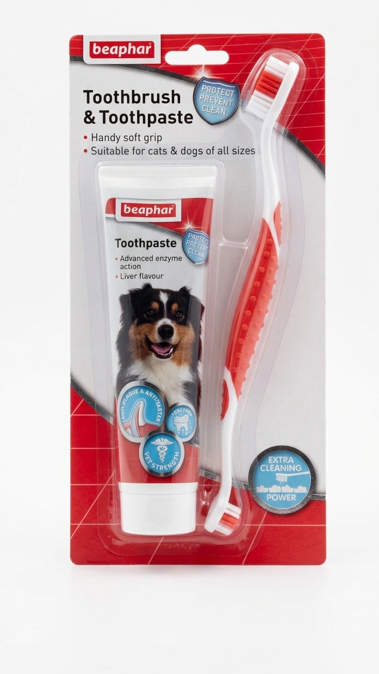 Beaphar Toothbrush & Toothpaste Dental Kit for Dogs & Cats