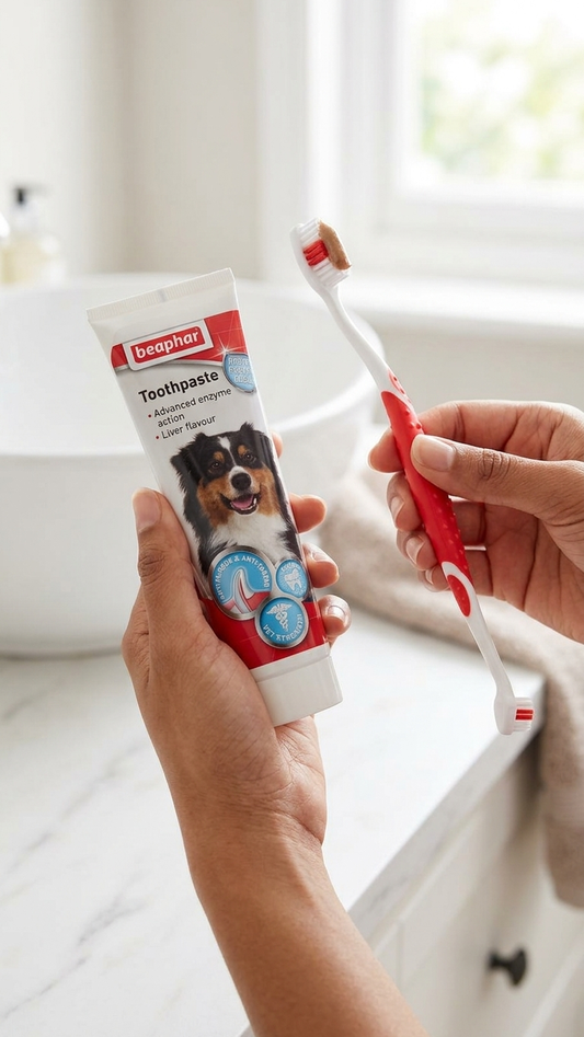 Beaphar Toothbrush & Toothpaste Dental Kit for Dogs & Cats