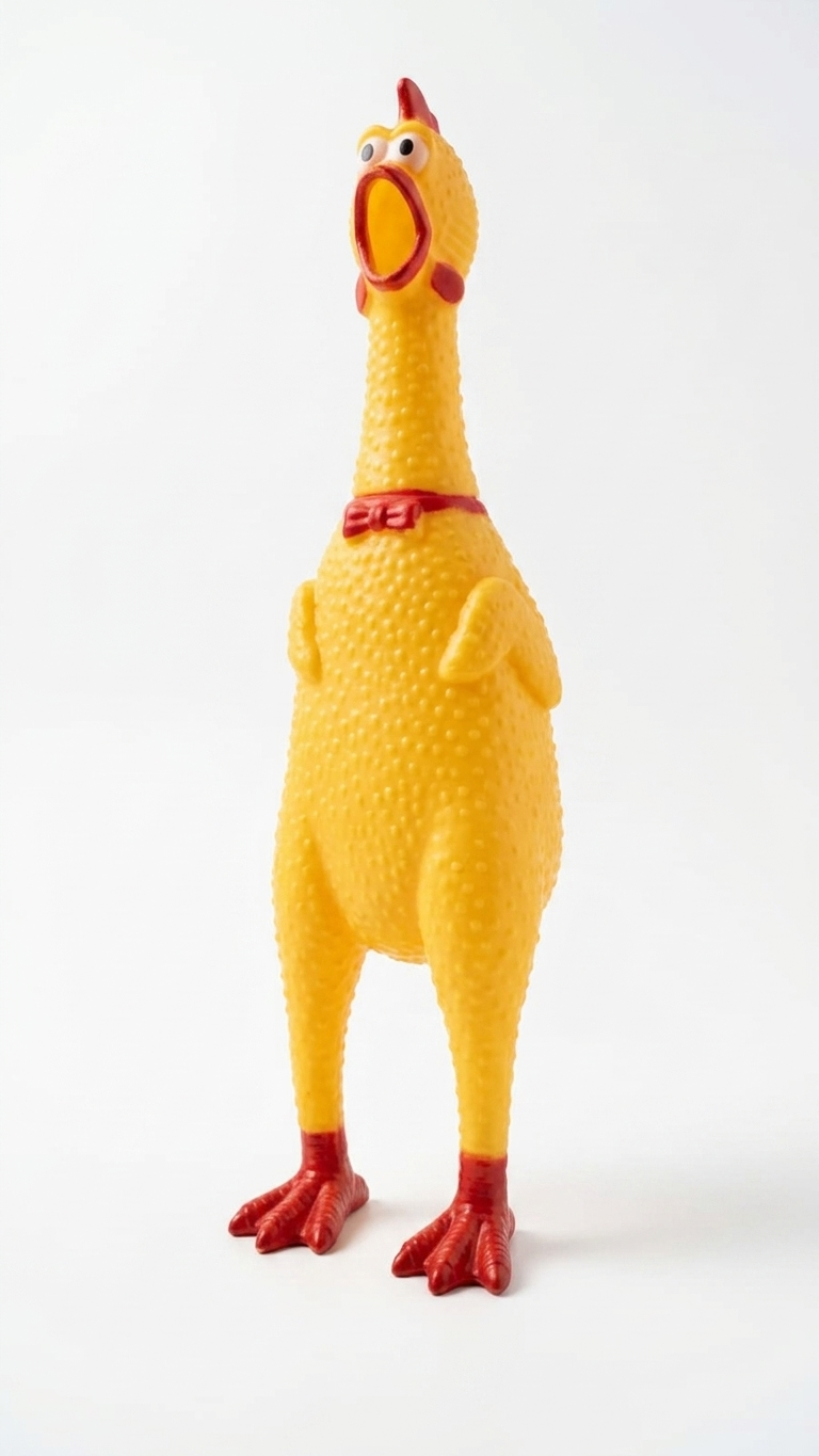 Squeaking Screaming Rubber Chicken Dog Toy