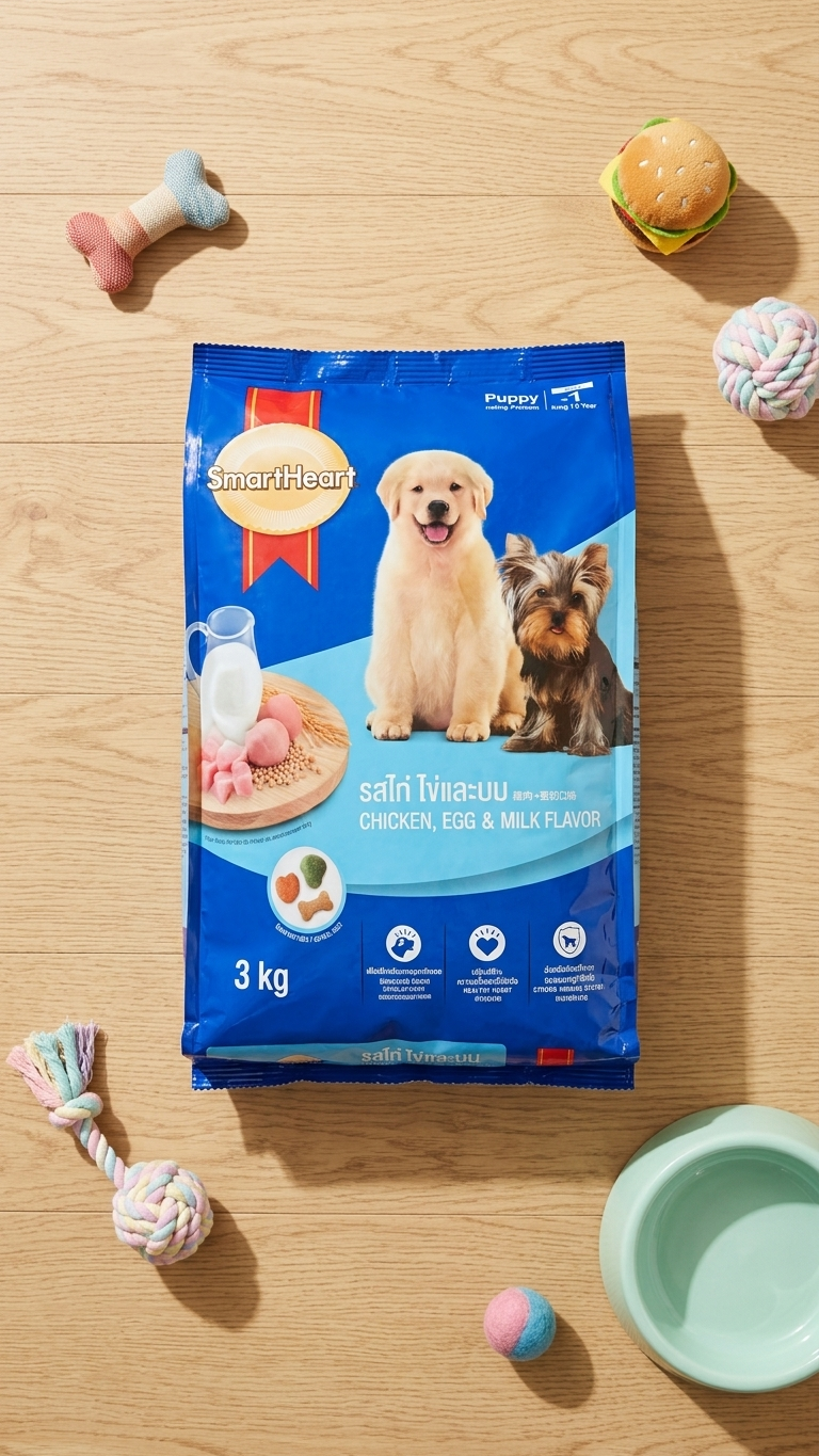 SmartHeart Puppy Chicken, Egg & Milk Dry Dog Food - 1.3kg