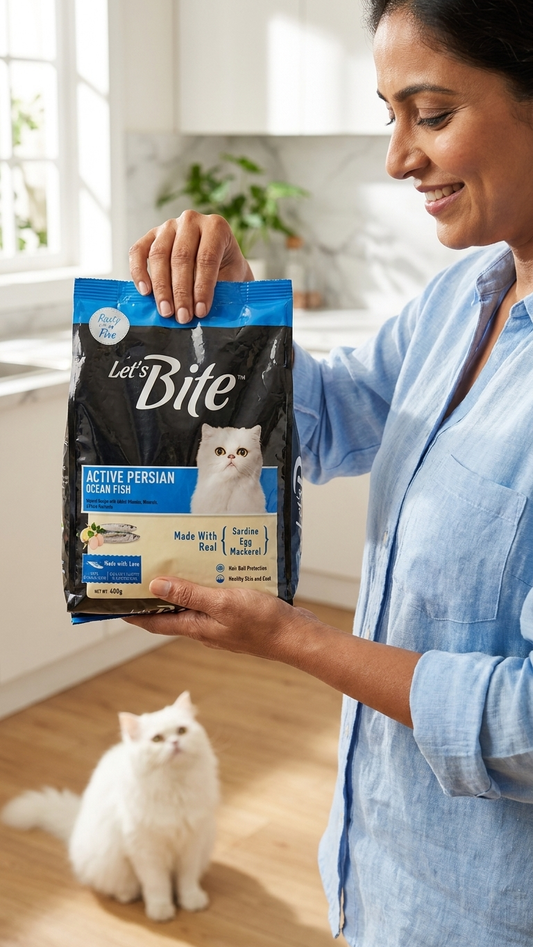 Let's Bite Active Persian Ocean Fish Dry Cat Food - 400g x2 (Buy 1 Get 1 Free)