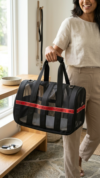 NaturalLife Pet Carrier Bag for Cats & Small Dogs