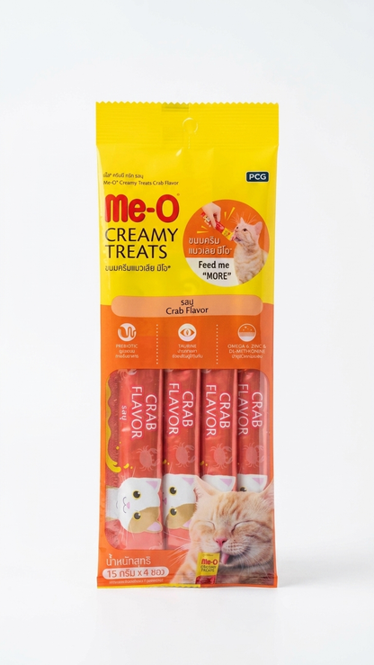 Me-O Creamy Treats Crab Flavor Cat Treats - 15g x4