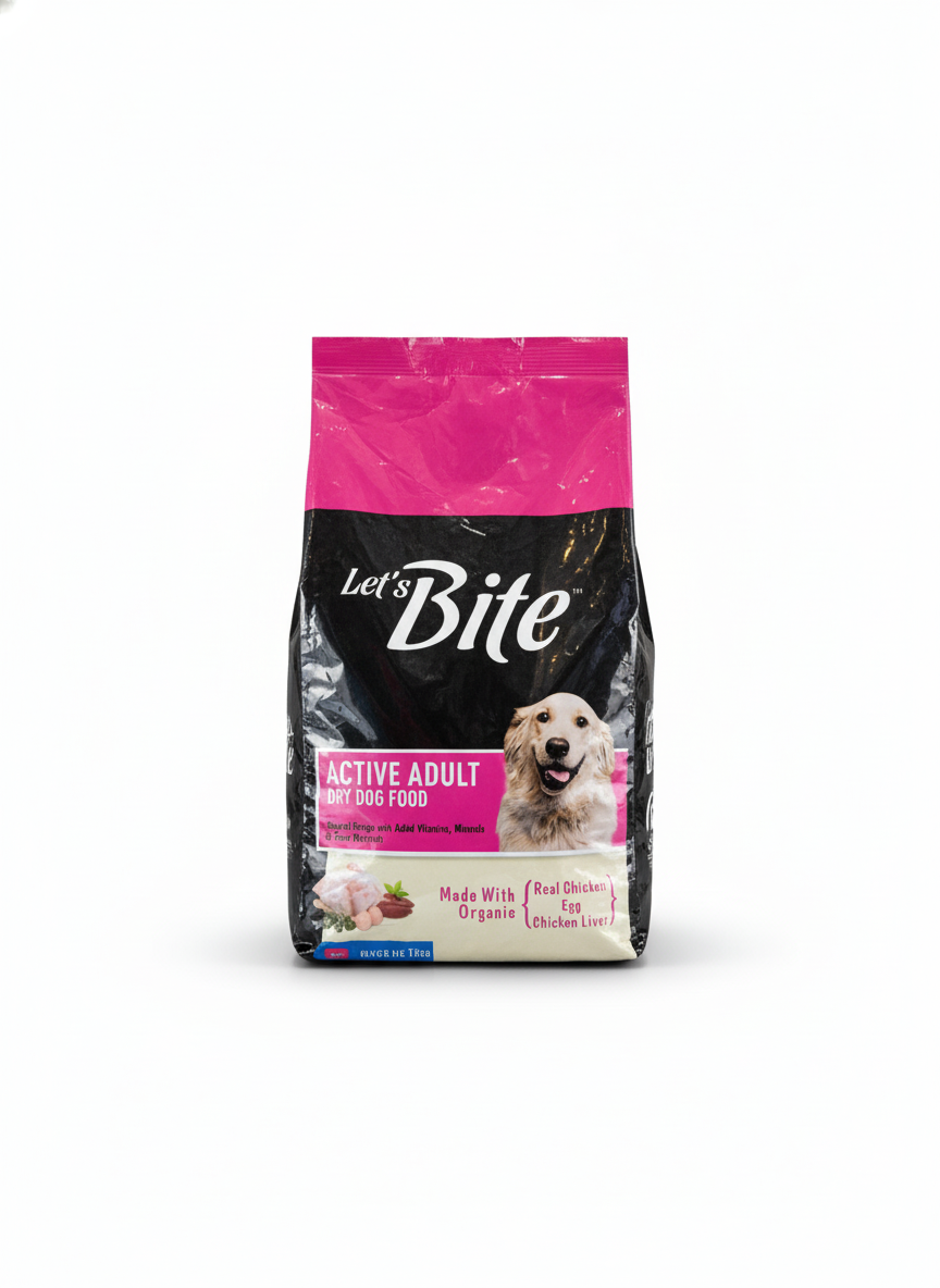 Let's Bite Active Adult Chicken Dry Dog Food - 1.2kg