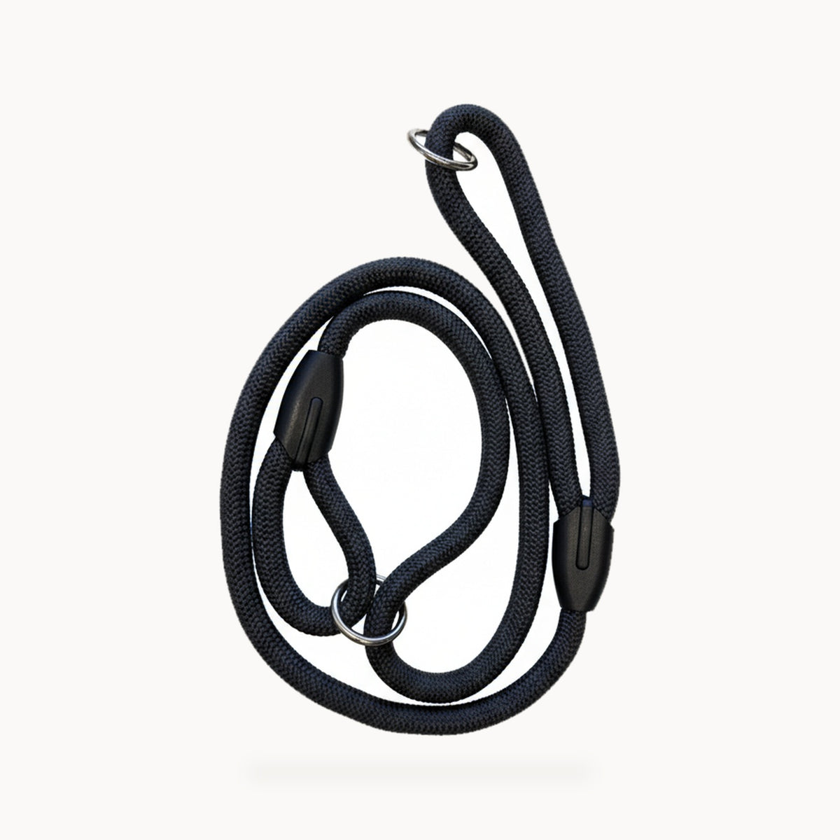 Professional Nylon Rope Slip Lead - Heavy Duty Choker Leash for Dog Training (Black) – standardized square product image