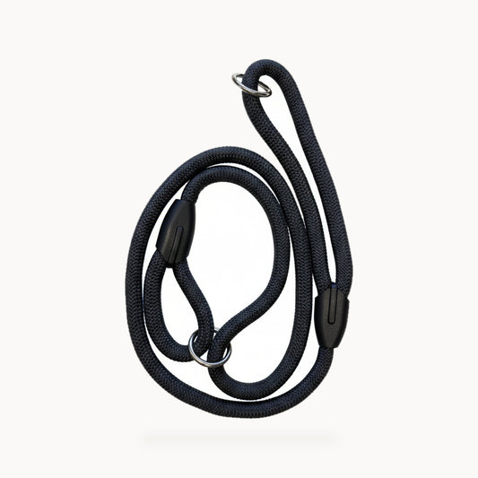 Professional Nylon Rope Slip Lead - Heavy Duty Choker Leash for Dog Training (Black) – standardized square product image