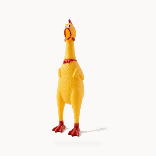 Squeaking Screaming Rubber Chicken Dog Toy – standardized square product image