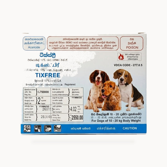 Tixfree Spot-on for Dogs (10 - 20 kg) – standardized square product image