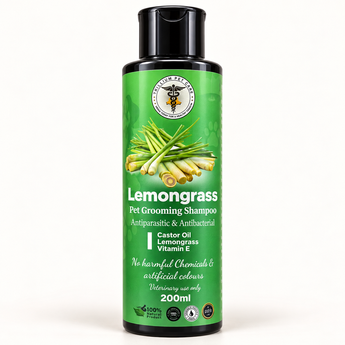 Trillium Lemongrass Pet Grooming Shampoo 200ml for cats and dogs